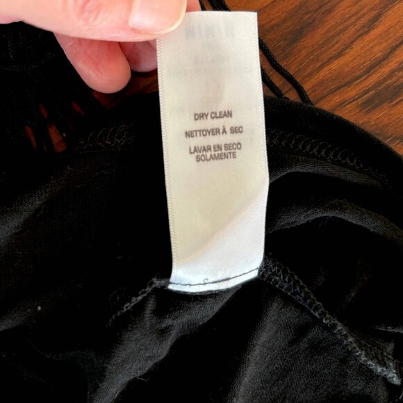 Ella Moss Black Fringe Top - Boho Luxe Statement Piece Size M - Picture 11 of 11